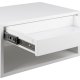 ACT NORDIC Cholet Wand-Nachttisch, mit 1 Regal und 1 Schublade - weißes MDF (50x35)