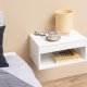 ACT NORDIC Cholet Wand-Nachttisch, mit 1 Regal und 1 Schublade - weißes MDF (50x35)