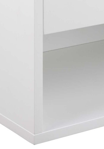 ACT NORDIC Cholet Wand-Nachttisch, mit 1 Regal und 1 Schublade - weißes MDF (50x35)