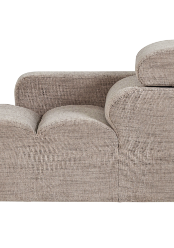 WOOOD Novi 1-seter Element armlener venstre naturmelert