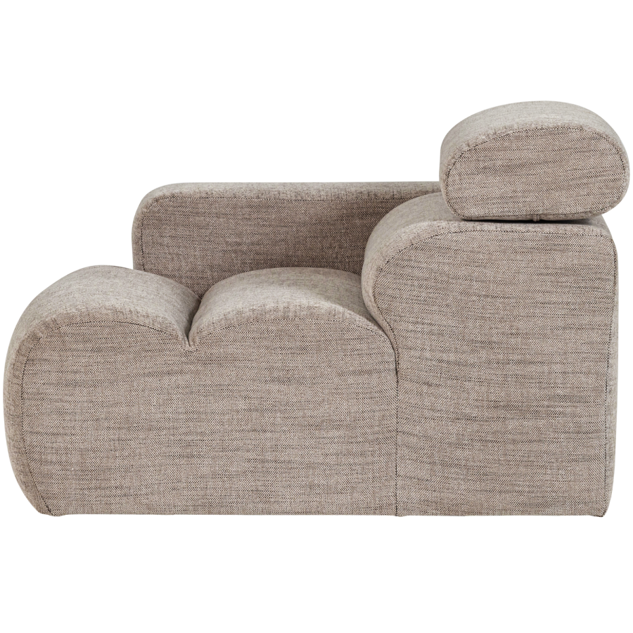 WOOOD Novi 1-seter Element armlener venstre naturmelert