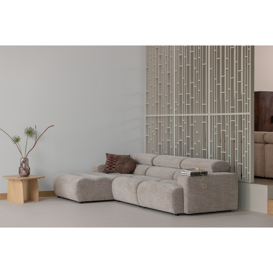 WOOOD Novi 1-seter Element armlener h�yre naturmelert