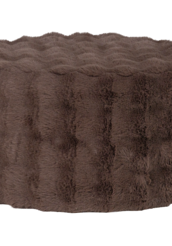 WOOOD Olven Puff Lav Fluffy Stoff Brun
