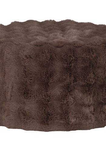 WOOOD Olven Puff Lav Fluffy Stoff Brun