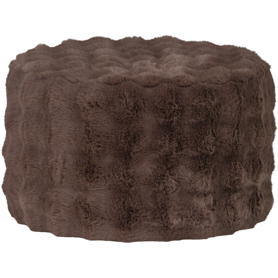 WOOOD Olven Puff Lav Fluffy Stoff Brun