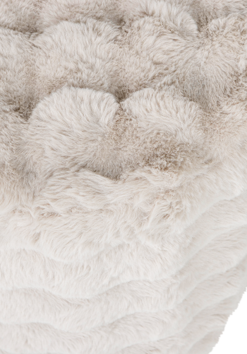 WOOOD Olven Puff H�y Fluffy Stoff Naturfarget