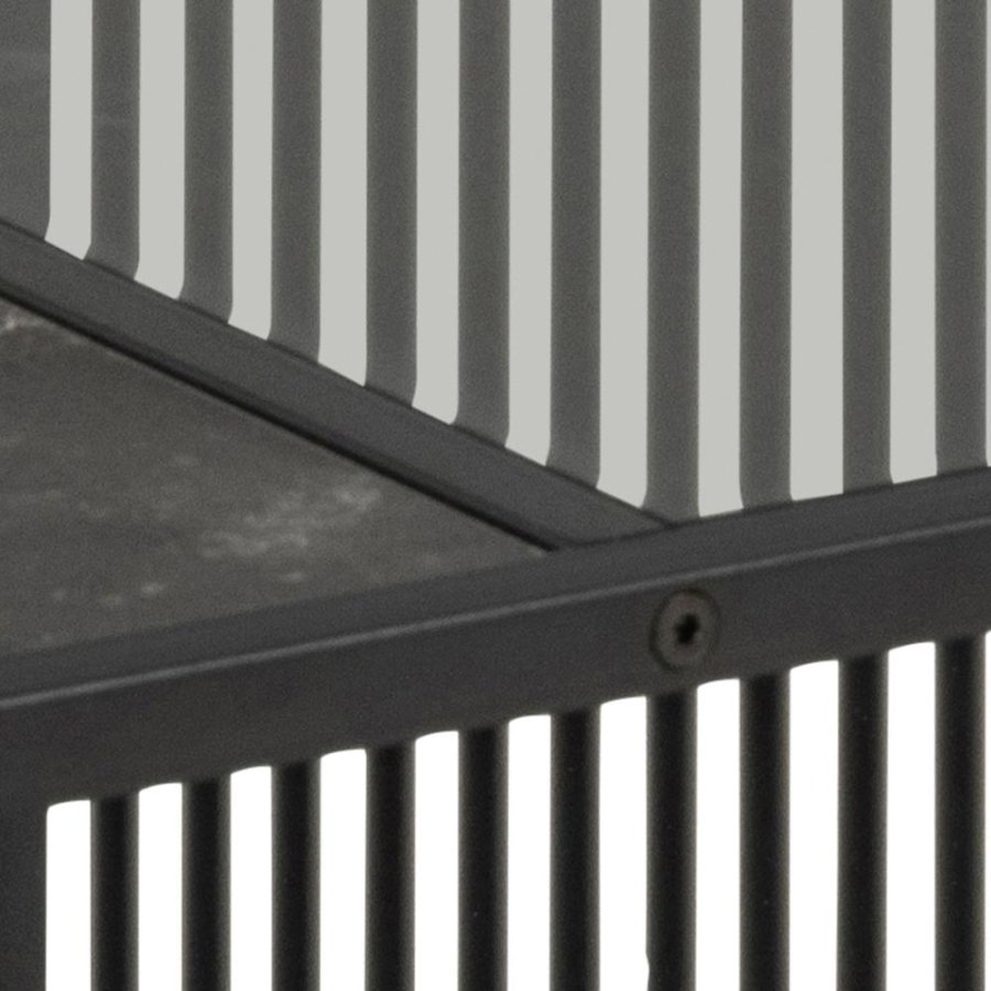 ACT NORDIC Strington Couchtisch, quadratisch – schwarzer Marmor, Melamin/Rauchglas und schwarzes Metall (80 x 80)