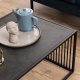 ACT NORDIC Strington Couchtisch, rechteckig - schwarzer Marmor, Melamin/Rauchglas und schwarzes Metall (120x60