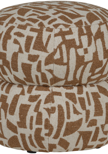 WOOOD Anic puff med grafisk m�nster brun