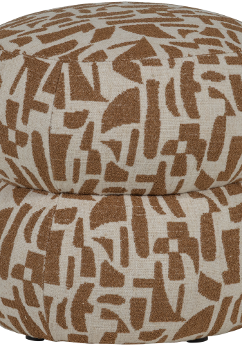 WOOOD Anic puff med grafisk m�nster brun