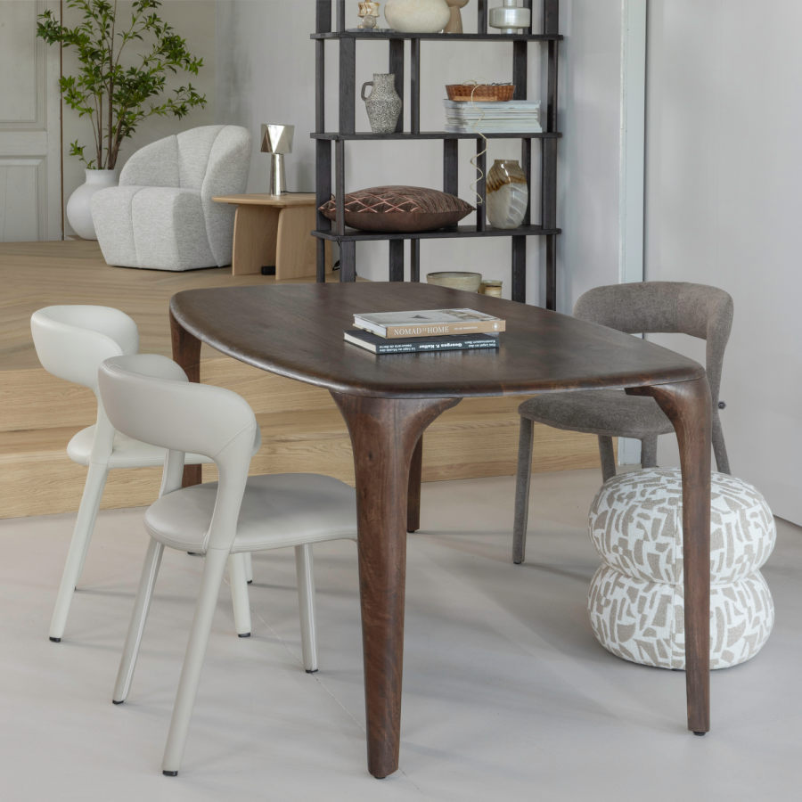 WOOOD Anic puff med grafisk m�nster sand