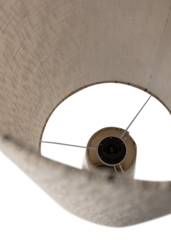 WOOOD Takgolvlampa Metall/Boucl� Natursvarta Prickar 130x30 cm