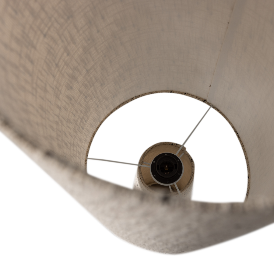 WOOOD Takgolvlampa Metall/Boucl� Natursvarta Prickar 130x30 cm