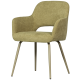 WOOOD Jenny spisebordsstol, m. armln - salvie polyester stof og metal