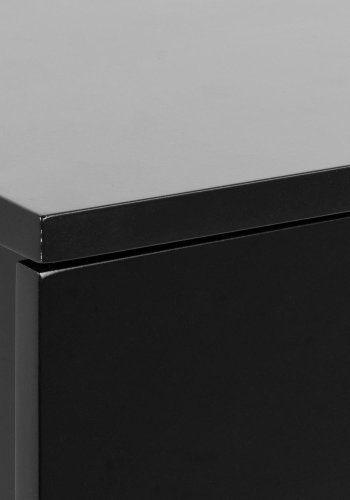 ACT NORDIC Avignon Wandnachttisch, mit 1 Schublade - schwarzes MDF (37x32)