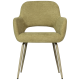 WOOOD Jenny spisebordsstol, m. armln - salvie polyester stof og metal