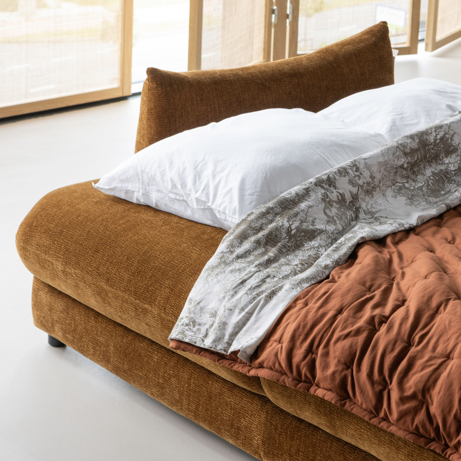 WOOOD Jonne 3-seters sovesofa Chenille brun