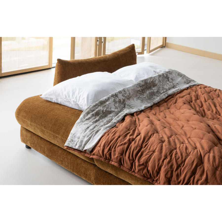 WOOOD Jonne 3-seters sovesofa Chenille brun