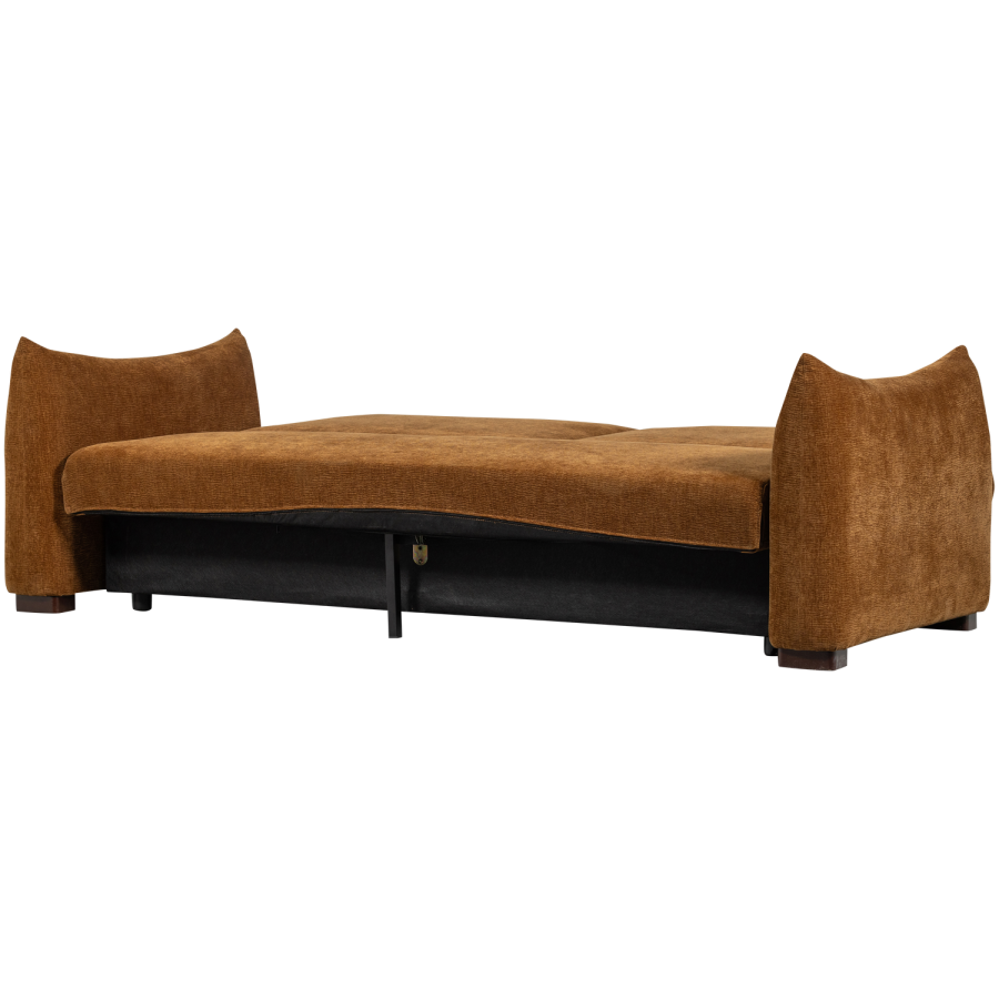 WOOOD Jonne 3-seters sovesofa Chenille brun