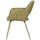 WOOOD Jenny spisebordsstol, m. armln - salvie polyester stof og metal