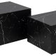 ACT NORDIC Dice sofabord, kvadratisk - sort Marquina marmorpapir (st af 2)