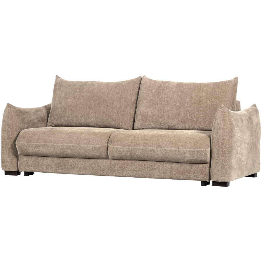 WOOOD Jonne 3-seters sovesofa Chenille Natur