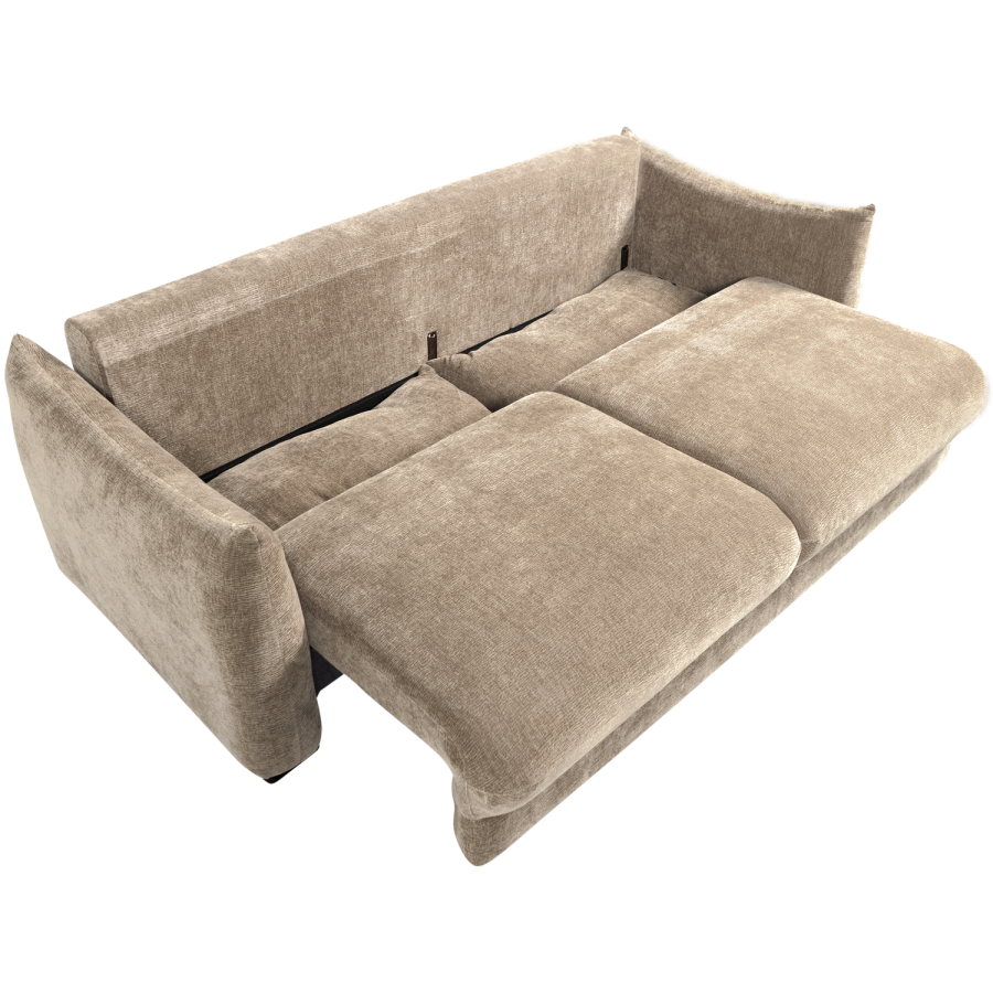WOOOD Jonne 3-seters sovesofa Chenille Natur