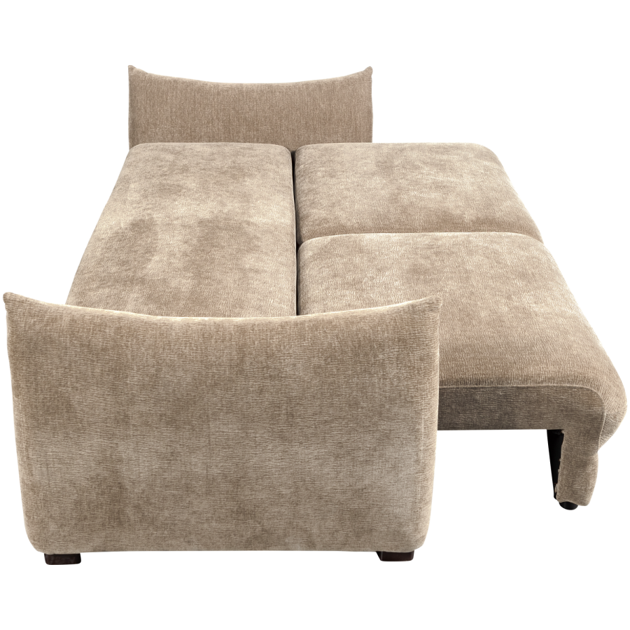 WOOOD Jonne 3-seters sovesofa Chenille Natur