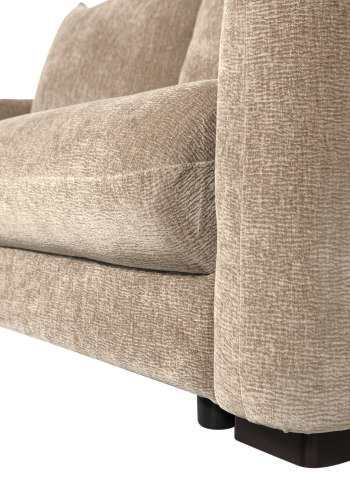 WOOOD Jonne 3-seters sovesofa Chenille Natur