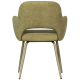 WOOOD Jenny spisebordsstol, m. armln - salvie polyester stof og metal