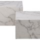 ACT NORDIC Dice sofabord, kvadratisk - hvid Carrara marmorpapir (st af 2)