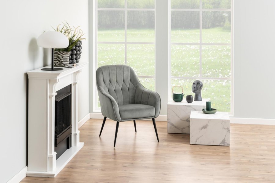 ACT NORDIC Dice sofabord, kvadratisk - hvid Carrara marmorpapir (st af 2)