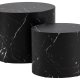 ACT NORDIC Mice sofabord, oval - sort Marquina marmorpapir (st af 2)