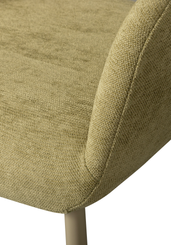 WOOOD Jenny spisebordsstol, m. armln - salvie polyester stof og metal