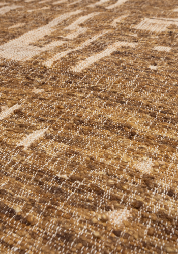 WOOOD Ian handv&auml;vd matta ull/bomull brun 170x240 cm