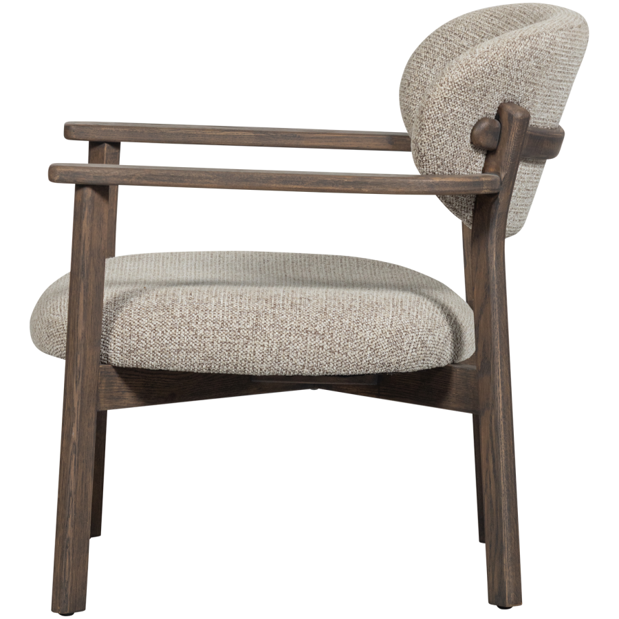 WOOOD Udar lenestol naturfarget med treramme brun