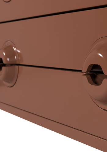 WOOOD Kombinasjonsskap med skuffer eukalyptus tre gammelrosa