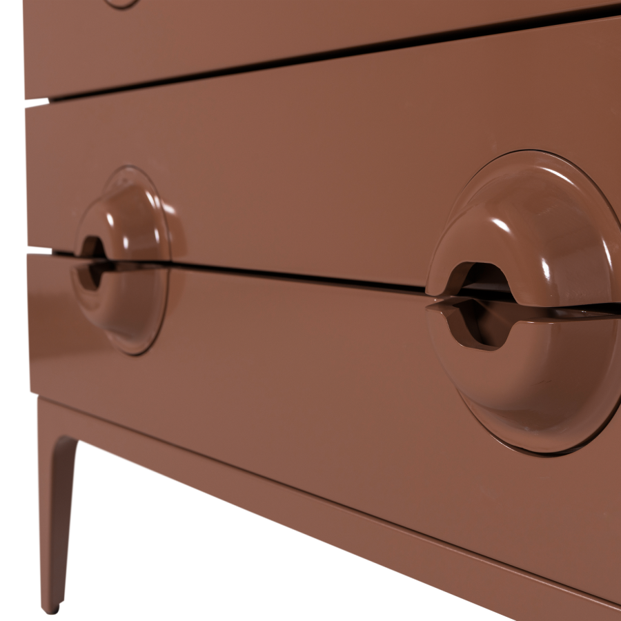 WOOOD Kombinasjonsskap med skuffer eukalyptus tre gammelrosa