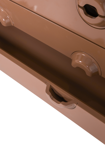 WOOOD Kombinasjonsskap med skuffer eukalyptus tre gammelrosa