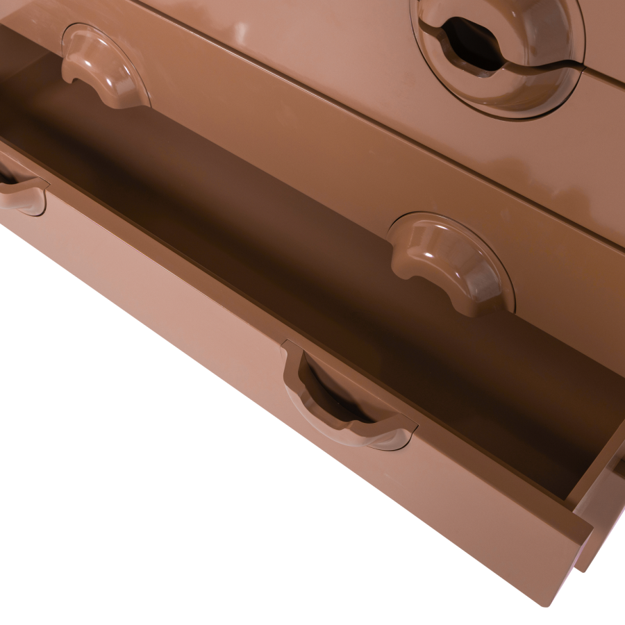 WOOOD Kombinasjonsskap med skuffer eukalyptus tre gammelrosa