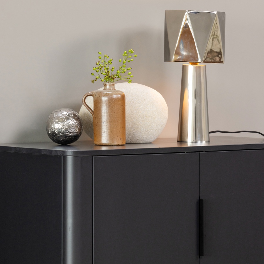 WOOOD Rea Bordlampa Metall Krom