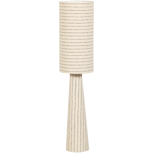 WOOOD Taklampe Metall/Boucl� Naturlige Svarte Striper 130X30Cm