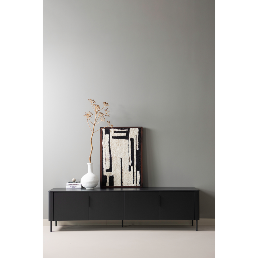 WOOOD Gunnar TV-skap 200 cm matt svart [Fsc]