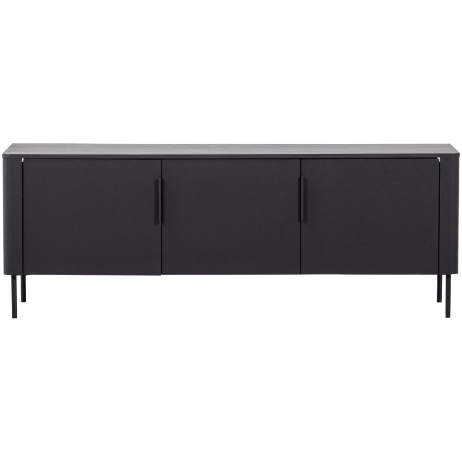 WOOOD Gunnar TV-skap 154 cm furu matt svart [Fsc]