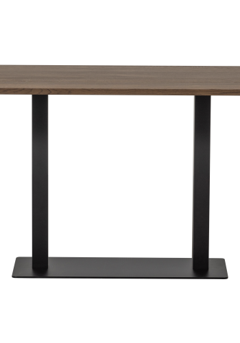 WOOOD Tablo spisebord, rektangulr - cashmere brun egetr og sort metal (120x80)
