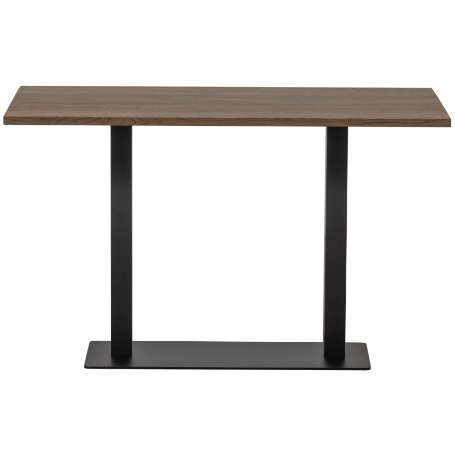 WOOOD Tablo spisebord, rektangulr - cashmere brun egetr og sort metal (120x80)