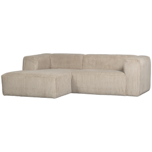 WOOOD Bean sofa, m. venstre chaiselong - travertin fljl stof