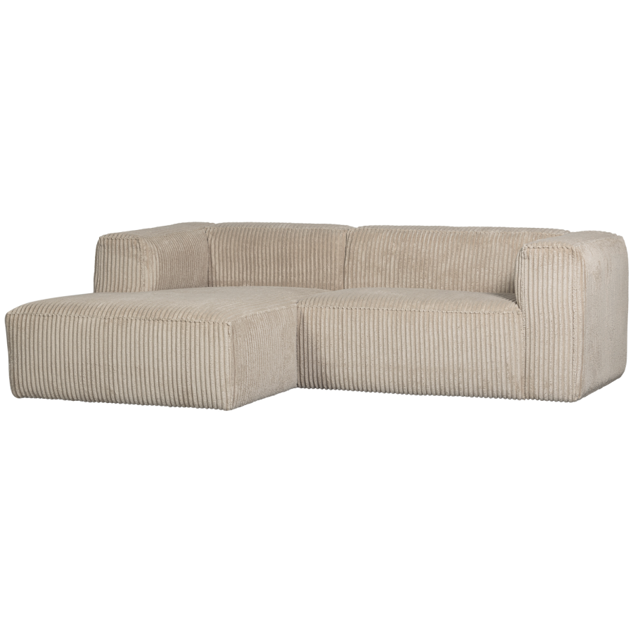 WOOOD Bean sofa, m. venstre chaiselong - travertin fljl stof