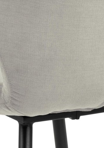 ACT NORDIC Petri Esszimmerstuhl - Sandpolyester und schwarzes Metall