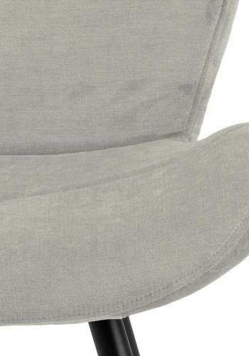 ACT NORDIC Petri Esszimmerstuhl - Sandpolyester und schwarzes Metall